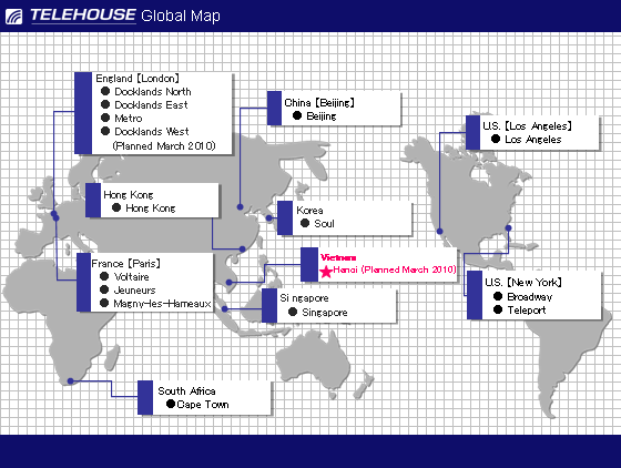 Image: TELEHOUSE Global Map