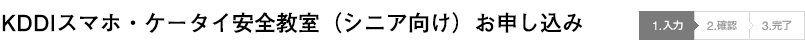 KDDIスマホ・ケータイ安全教室（シニア向け）お申し込み 入力