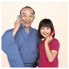 写真: 落語家の桂歌丸さん (左) と女優の森迫 永依さん (右)