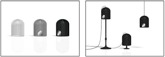 写真: 「nendo」によるコラボレーションアイテム「Music-cage」