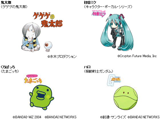 図: 鬼太郎 初音ミク くちぱっち ハロ