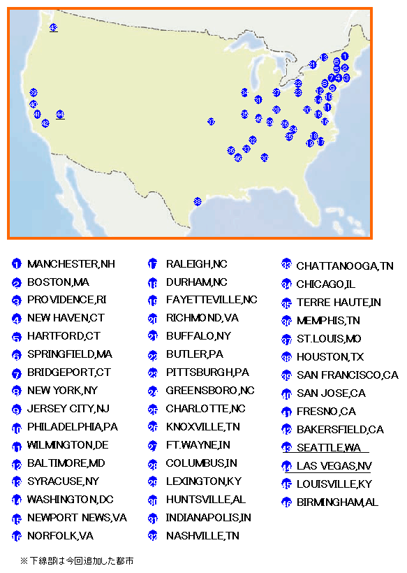 米国のサービスエリア