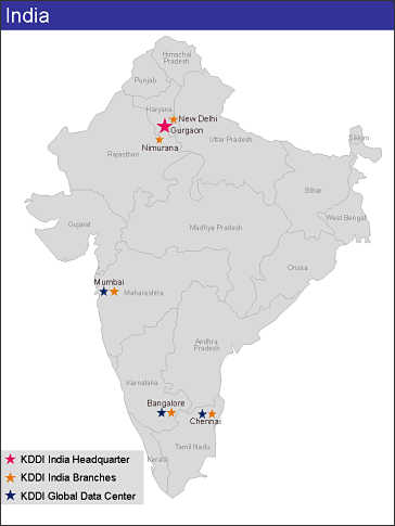 Figure: KDDI offices in India
