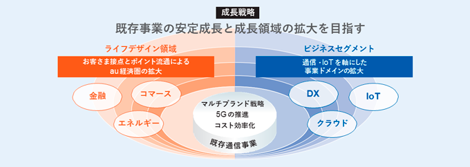 成長戦略 既存事業の安定成長と成長領域の拡大を目指す