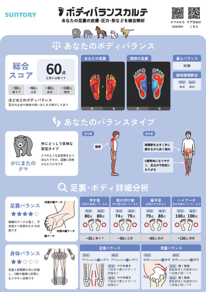 サンプル：ボディバランスカルテ