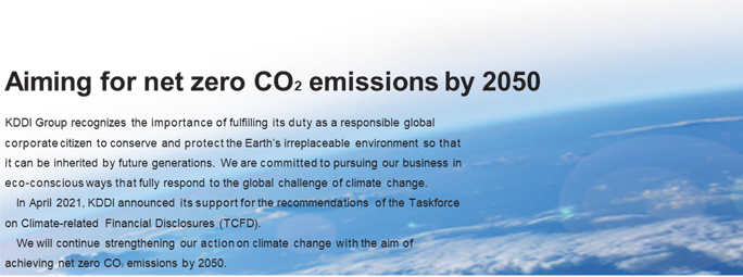 Aiming for net zero CO2 emissions by 2050