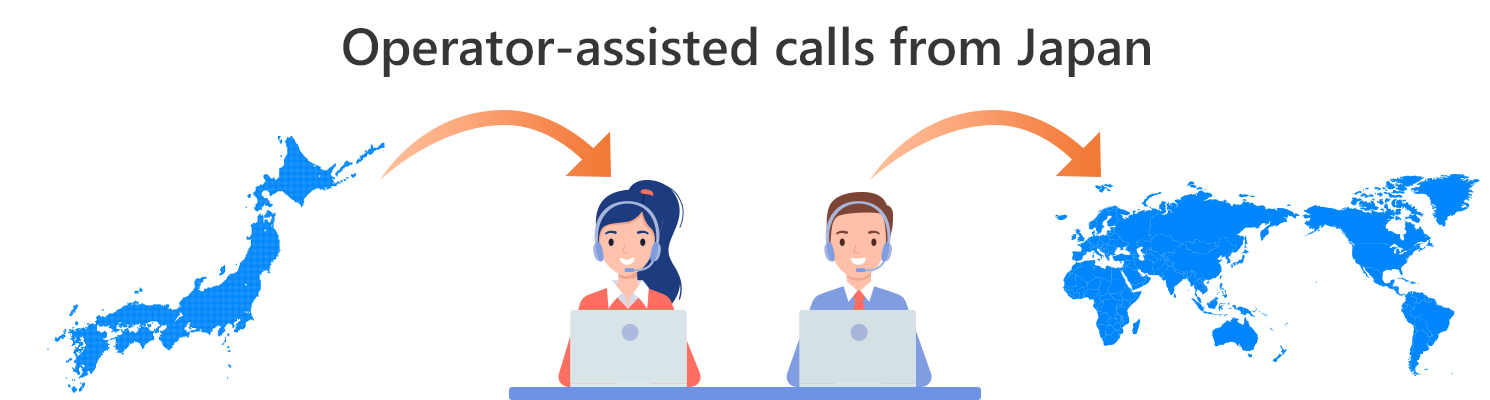 Operator-assisted calls from Japan