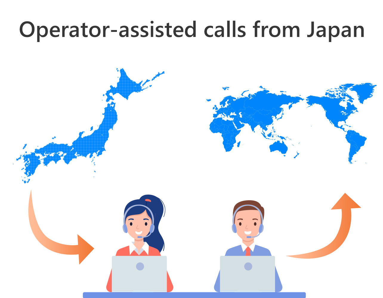 Operator-assisted calls from Japan
